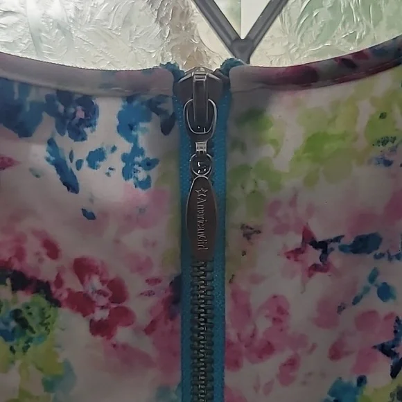 American Girl Colorful Dress With Sheer Trim Size 8 Girls - Picture 6 of 8